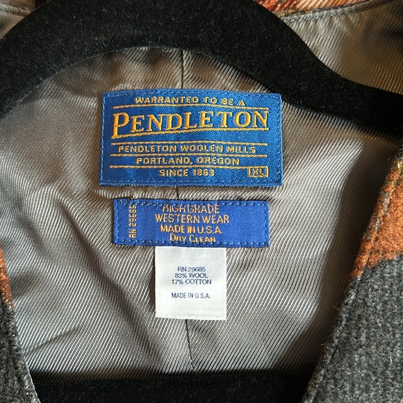 Pendleton Men’s Horse Themed wool vest XL Yellowstone - Picture 6 of 8